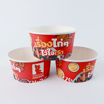 ราคา ถ้วยกระดาษใส่อาหาร พิมพ์ลาย